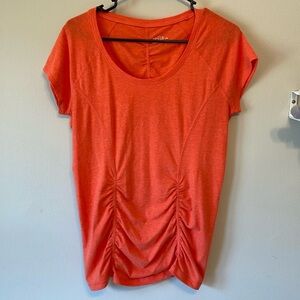 Zella Short Sleeve Flex Fit Z Short Sleeve Tee Sz Large Orange Seamless DRIFIT